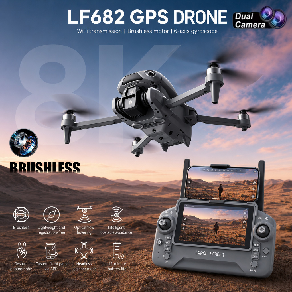 Drone Multispectral - Nuevo Dron LF682 con Cámara Dual