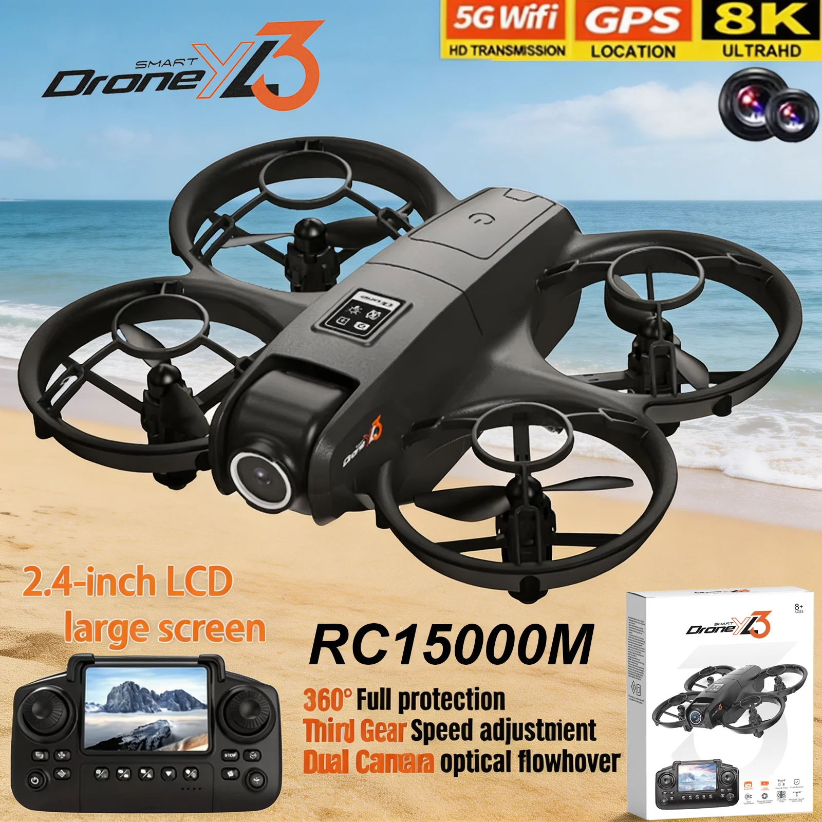 Nuevo Dron RC YL3 8K 1080P con - Drone Multispectral reseña y precio
